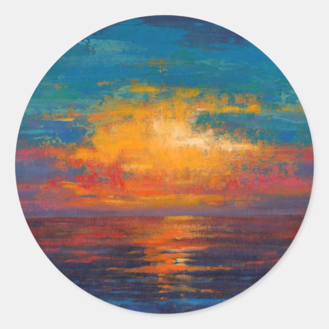 Pegatina Redonda Sun Down II (Anverso)