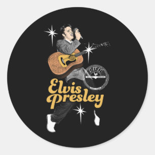 Pegatina Redonda Sun Records X Elvis Presley Bailando con estrellas
