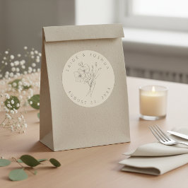 Pegatina Redonda Sun-Washed Garden Wedding ID1283