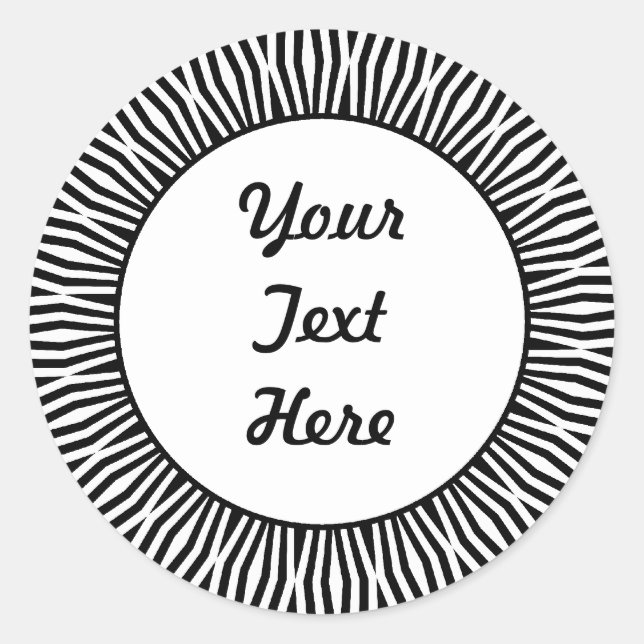 Pegatina Redonda SunBurst 01 (Anverso)