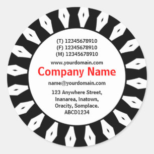 Pegatina Redonda SunBurst 04 Business