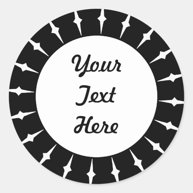 Pegatina Redonda SunBurst 05 (Anverso)