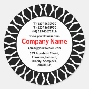 Pegatina Redonda SunBurst 07 Business