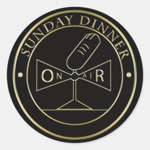 Pegatina Redonda Sunday Dinner Stciker Bk
