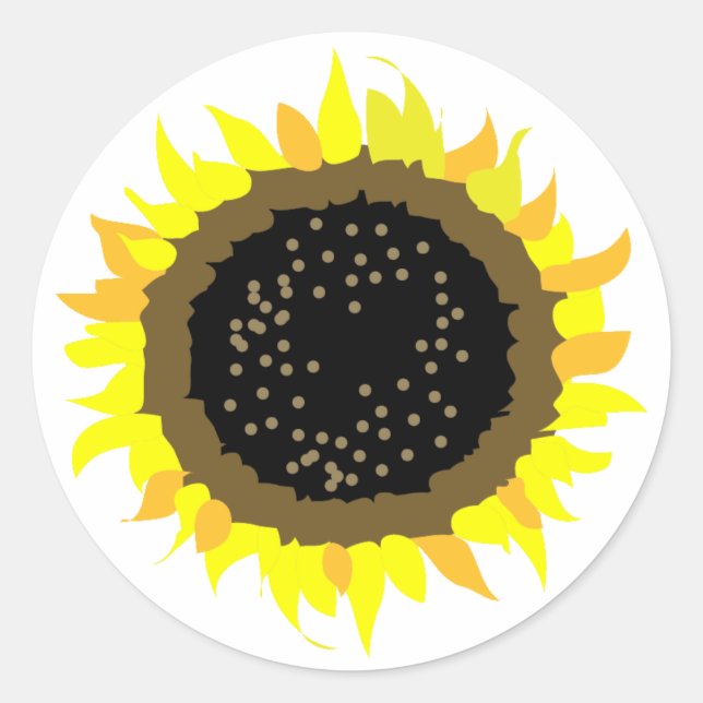 PEGATINA REDONDA SUNFLOWER (Anverso)