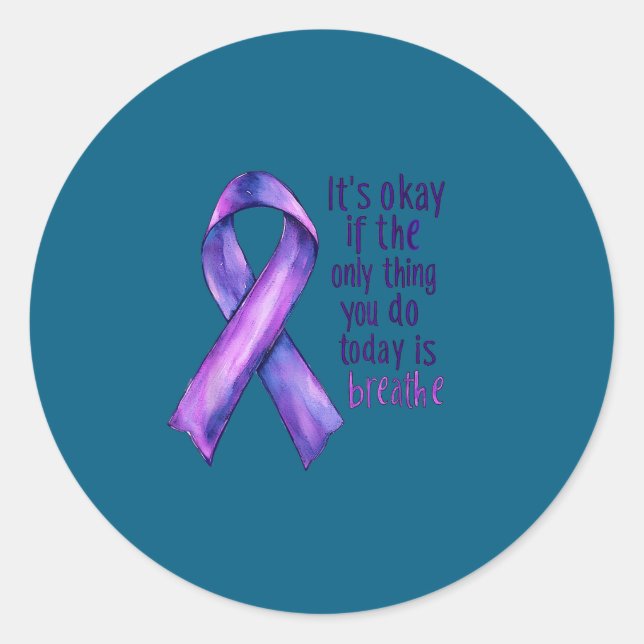 Pegatina Redonda Sunflower Suicide Awareness  (Anverso)