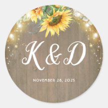 Sunflowers Rustic Country String Luces Boda