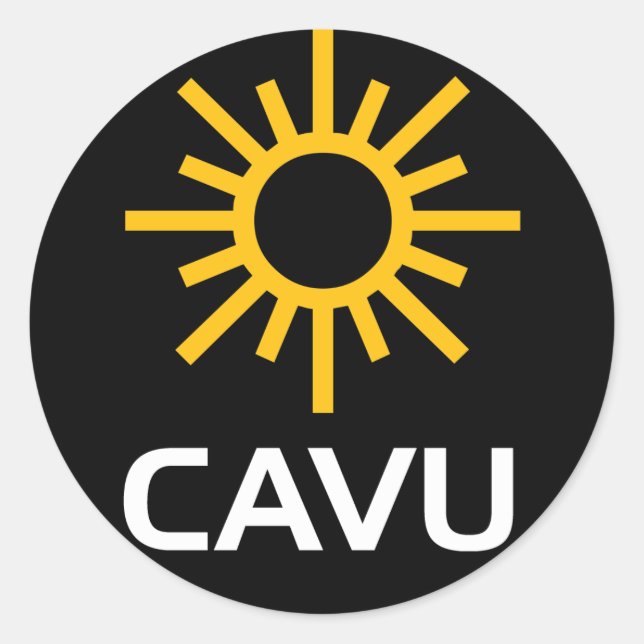 Pegatina Redonda Sunny Aviation Lingo CAVU (Anverso)
