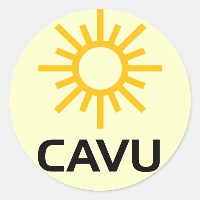 Pegatina Redonda Sunny Aviation Lingo CAVU (Anverso)