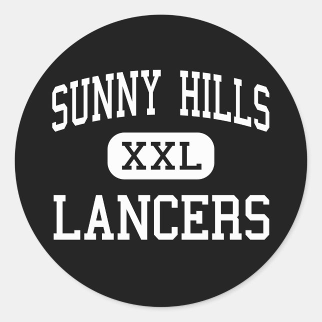 Pegatina Redonda Sunny Hills - Lancers - High - Fullerton (Anverso)