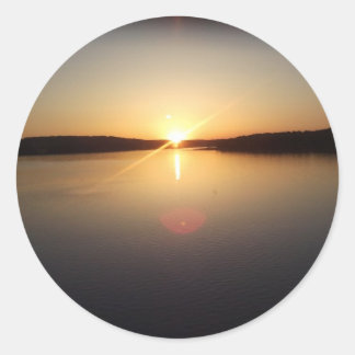 Pegatina Redonda Sunrise