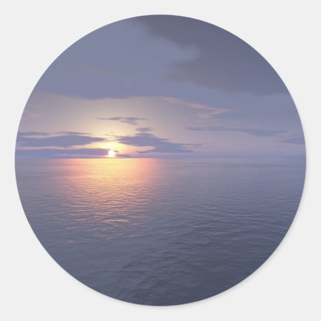 Pegatina Redonda Sunrise/Sunset (Anverso)
