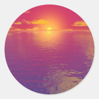 Pegatina Redonda Sunrise Sunset