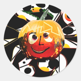 PEGATINA REDONDA ¡SUNS! RAYO DE SOL! :: SPOOKY HALOWEEN PUMPKIN SUN