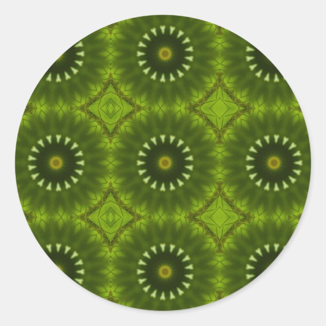 Pegatina Redonda Suns verdes (Anverso)