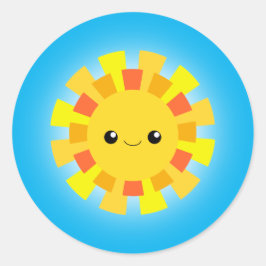 Pegatina Redonda Sunshine