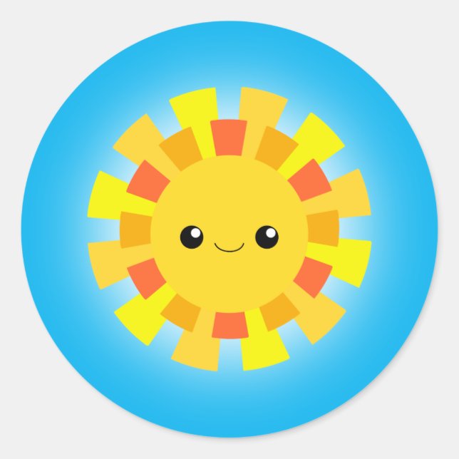 Pegatina Redonda Sunshine (Anverso)