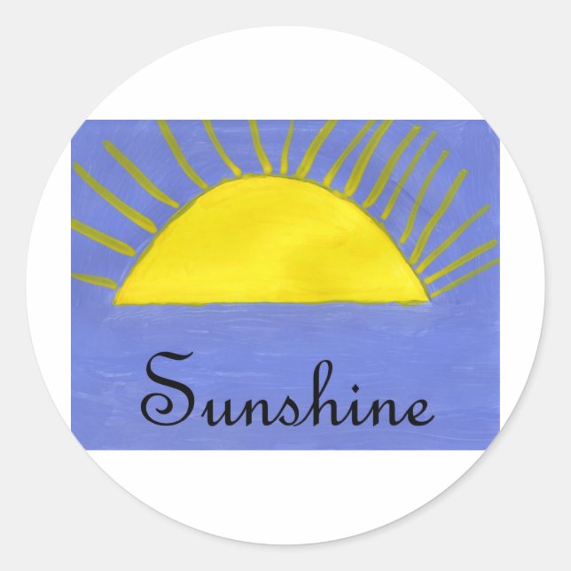 Pegatina Redonda Sunshine (Anverso)