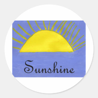 Pegatina Redonda Sunshine