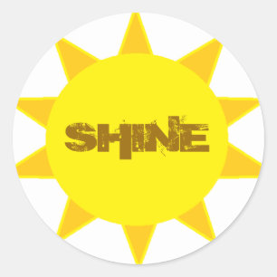 Pegatina Redonda Sunshine