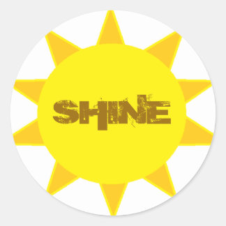 Pegatina Redonda Sunshine