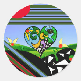 Pegatina Redonda ¡SUNSHINE CREATIVES! Delantal