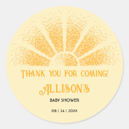 Pegatina Redonda Sunshine Gracias