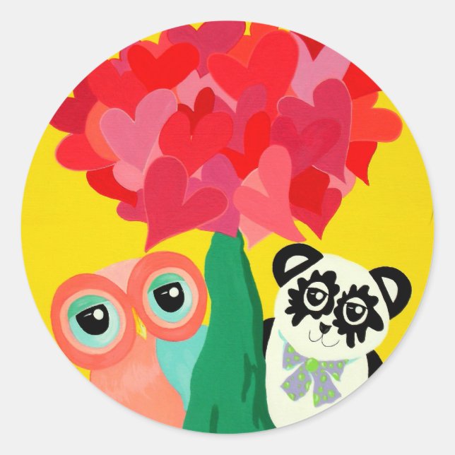 Pegatina Redonda Sunshine Love (Anverso)