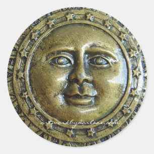 Pegatina Redonda Sunshine metalizado