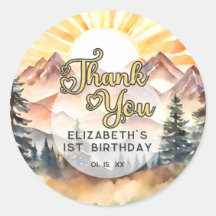 Sunshine Nature Mountains Fiesta de cumpleaños gra