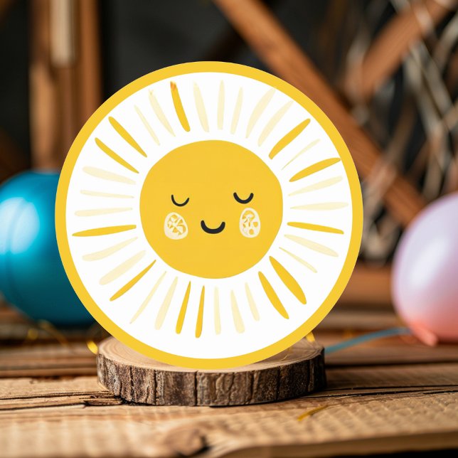 Pegatina Redonda Sunshine se está convirtiendo en fiesta de cumplea (Subido por el creador)