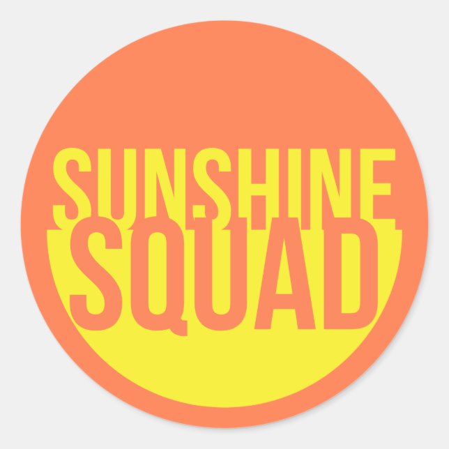 Pegatina Redonda Sunshine Squad (Anverso)