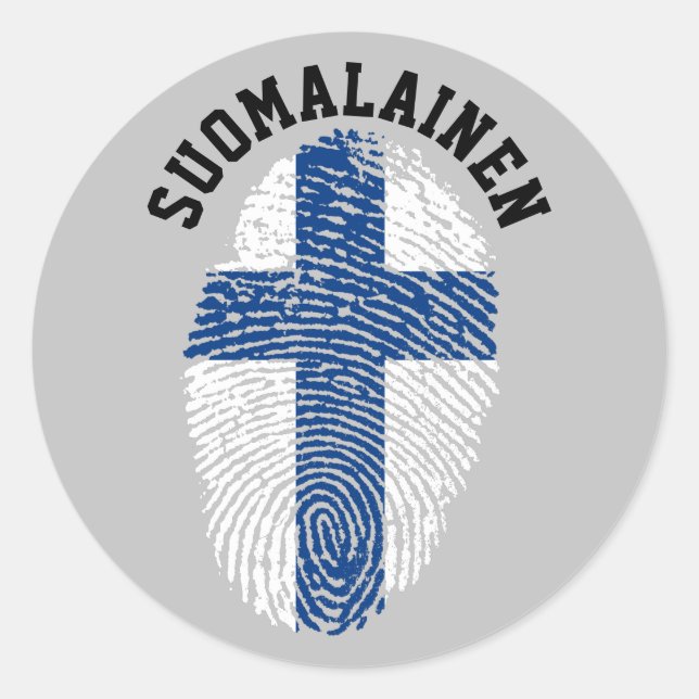 Pegatina Redonda Suomalainen (Anverso)