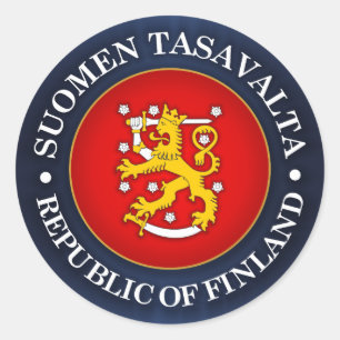 Pegatina Redonda Suomen Vaakuna