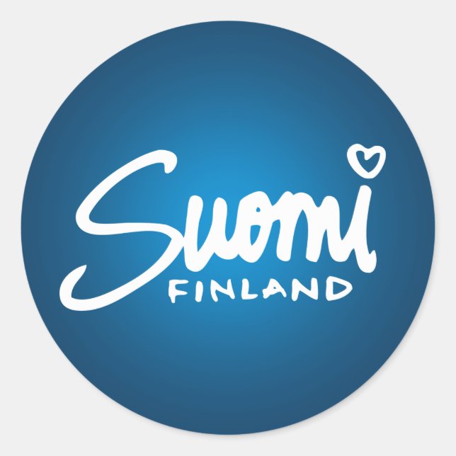 Pegatina Redonda Suomi Finlandia 2 (Anverso)