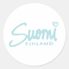 Pegatina Redonda Suomi Finlandia 5