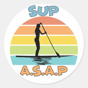 Pegatina Redonda SUP ASAP Stand Up Paddling