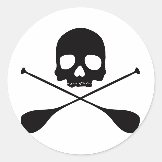 Pegatina Redonda SUP Skull (Anverso)