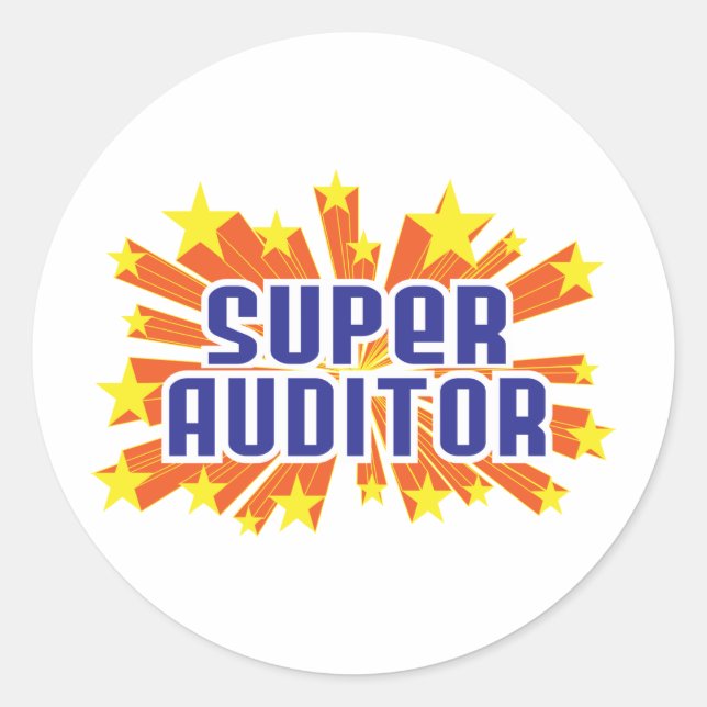 Pegatina Redonda Super Auditor (Anverso)