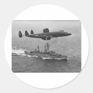 Pegatina Redonda Super Constelación Lockheed WV-2