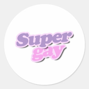 Pegatina Redonda Súper Gay