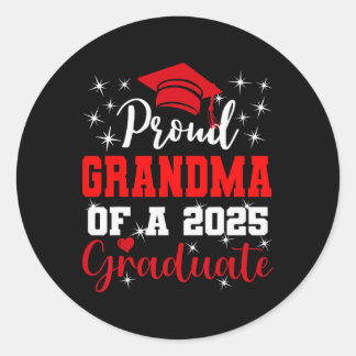 Pegatina Redonda Super Orgullosa Abuela De 2025 Graduada Fa