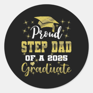 Pegatina Redonda Super Orgulloso Paso Papá De La Graduación De Grad
