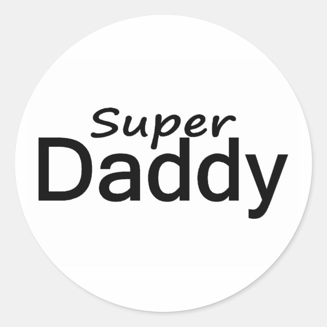 Pegatina Redonda Super Papi (Anverso)