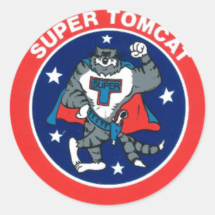 Pegatina Redonda Super Tomcat