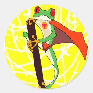 Pegatina Redonda Superfrog