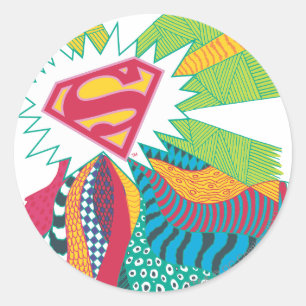 Pegatina Redonda Supergirl Random World 3