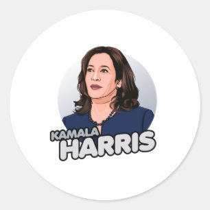 PEGATINA REDONDA SUPERHERO KAMALA HARRIS
