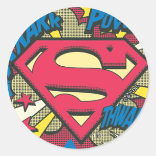 Pegatina Redonda Superman 66