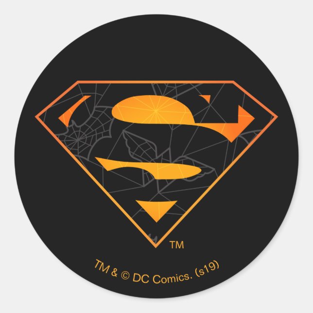 Pegatina Redonda Superman | Logo inspirado en Halloween (Anverso)